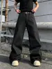 Jeans de moda para jóvenes 2026, estilo nuevo, de alta calle, con tachuelas, para hombre, pantalones rectos versátiles y elegantes, color negro