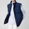 Chaleco de Algodón con Cuello Alto de Invierno para Hombre Color Sólido Versátil Moderno Casual Estilo Juvenil Universitario Chaqueta sin Mangas Venta al por Mayor