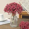 3 Buquês de Flores Artificiais Gipsofila, Arranjos de Flores Artificiais para Decoração de Casa, Acessórios Florais, Pequenos Buquês de Borracha Macia