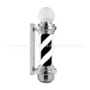 Caja de luz para salón de belleza de fábrica Luz de bombilla cromada Salón de peluquería Barbería Luz de giro pared impermeable Poste de barbero
