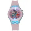 Reloj para Estudiante de Primaria Niño Reloj de Cuarzo Luminoso LED Transfronterizo Crayon Shin-chan Reloj de Silicona Al por Mayor para Niños
