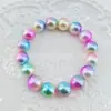 Pulseira Infantil Atacado Contas Redondas de Acrílico Contas Coloridas Meninas Crianças do Ensino Fundamental Jardim de Infância Brinquedos Combinação de Roupas