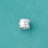 Novas Contas Cilindricas de Prata Esterlina S925 Galvanizadas com Ouro Branco, com Design de Favo de Mel, Facetadas como Diamante, Contas Espaçadoras Ice Crushed Ice, Contas de Transferência