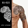 Xmxp Pegatinas de Tatuaje de Jugo Herbal de Medio Brazo Impermeables de Larga Duración No Reflectantes Tatuaje Artificial Brazo Flor Brazo Pecho y Espalda Tradicional