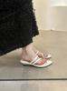 Chinelo Feminino de Nicho de Alto Nível para Verão Feminino, Sandálias Francesas da Moda, Sapatos Romanos de Bico Fino Estilo Fada