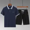 Traje Deportivo de Verano Casual Holgado de Manga Corta y Pantalones Cortos para Hombres de Mediana Edad y Mayores Beijianglang