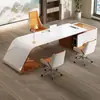 Escritorio ejecutivo lacado de alta gama, escritorio moderno simple para oficina de CEO, elegante escritorio y silla individual para gerente supervisor, creativo