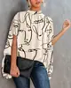 2026 Estación Independiente Deseo Amazon Moda Femenina Verano Casual Elegante Estampado Manga Murciélago Top