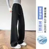 Pantalones deportivos finos de verano negros para mujeres, para estudiantes de secundaria y preparatoria, nuevos de otoño 2026, pantalones de chándal casuales rectos de pierna ancha