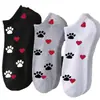 Calcetines para Mujer Transfronterizos de Amazon con Diseño de Huella de Gato de Dibujos Animados, Calcetines de Caña Media Modernos, Estilo Versátil Simple de Huella de Perro