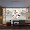Papel Tapiz de Wellness para Terapia de Cabeza Estilo Nuevo 2026, Pared de Fondo para Terapia de Medicina Tradicional China, Mural Decorativo para Salón de Belleza y Club Estilo Chino Nuevo