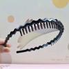 2022 Novo Arco de Cabelo Plástico Dentado Casual Faixa para Lavar o Rosto Adulto Mais Fácil de Combinar Pressão no Cabelo Antiderrapante Cavidade para Cabelo Pacote de Cabelo Feminino