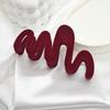 Pinza Grande de Terciopelo Otoño e Invierno Pinza para el Pelo Flockada Superficie de Terciopelo Rojo Grande Accesorios de Año Nuevo Accesorios para el Cabello Pinza de Tiburón Venta al por Mayor