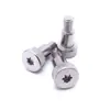 Tornillo tapón de acero inoxidable 304 hecho a medida no estándar, tornillo de paso medio con cabeza avellanada Torx interna, apretado a mano