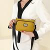 2022 Novo Estilo Coreano Moda Cor Sólida Multi-Camada Celular Mudança Chave Nylon Mão Ombro Crossbody Bolsa de Pano Feminina