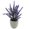 "Lol" Direto da Fábrica Roxo Lavanda Plantação Artificial em Vaso com Vaso de Flores de Plástico Vaso de Flores de Cerâmica