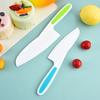 Tabla de cortar de plástico para niños, cuchillo de frutas dentado, cuchillo de pan, cuchillo de fruta de plástico para niños de jardín de infantes, no daña las manos