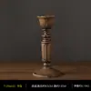 Candelabro de Estilo Francés Vintage para Mesa de Comedor, Portavelas Romántico Retro, Base para Atrezo de Fotografía Estilo Europeo, Blanco Roto