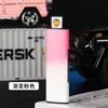 Encendedor de Cigarrillos de Carga Digital USB Inalámbrico de Doble Cara con Protección de Alambre de Tungsteno Encendedor de Metal Portátil Creativo Personalizado a Prueba de Viento