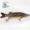130mm 17g Señuelo Artificial Flexible para Nadar Perro Pez Señuelo Falso Señuelo de Nueve Secciones Pez Plástico Señuelo Duro Señuelo Falso