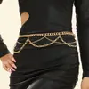 Chegada nova corrente de cintura metálica da moda rua hip hop corrente de cintura dupla acessórios para vestido saia feminina