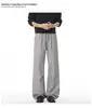 Pantalones Casuales de Rayas Verticales Color Avena Estilo Old Money con Cordón para Hombre, Pantalones de Verano Fluidos de Lujo Ligero, Corte Holgado Talla Grande Pantalones Largos