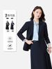 Chaqueta de Traje Ropa de Negocios Traje Senior azul marino Vestido de Entrevista Elegante Ropa de Trabajo Conjunto de Pantalón Conjunto de Falda