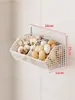 Cesta de Almacenamiento para Cebolla, Jengibre y Ajo, Estante de Almacenamiento de Cocina Montado en la Pared sin Taladro, Cesta Colgante para Condimentos y Verduras, Solución de Almacenamiento Multifuncional
