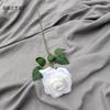 Flor de rosa individual flor de simulación de boda rosa redonda arreglo floral para auditorio de boda guía de camino flor de mesa flor para llevar decoración del hogar flor artificial