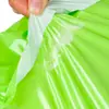 Bolsas express personalizadas verdes reforzadas, bolsas de embalaje logístico, bolsas de plástico impermeables y resistentes a roturas para express de comercio electrónico
