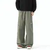 Pantalones de trabajo softshell a prueba de viento e impermeables, estilo americano/personalizados, para hombres y mujeres, adecuados para actividades al aire libre en otoño, corte recto holgado, versátiles para deportes casuales