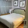 Tela a prueba de polvo de poliéster tela que libera arena cubierta de tela cifrada decoración de muebles del hogar cama cubierta de tela sombreado polvo