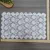 Nuevo Mantel Individual Rectangular Blanco Soluble en Agua de Poliéster Hecho a Mano Calado Decorativo para el Hogar Utilería para Sesión de Fotos Posavasos