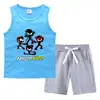 Traje Deportivo Casual de Dos Piezas para Niños Pequeños y Medianos - Chaleco y Pantalón de Verano 2023, Camiseta Base, Ropa Exterior Delgada sin Mangas