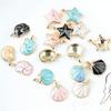 DIY versión coreana de accesorios de joyería de concha K aleación de oro concha colgante pequeño colgante de pulsera colgante de estrella de mar