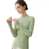 Suéter de cachemira pura de lujo para mujer, cuello semi-alto, acanalado, corte ajustado, manga larga, tejido sencillo, suéter básico ajustado