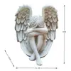 Ornamentos de Jardinagem de Resina Retrô Transfronteiriços Escultura de Menina para Jardim e Pátio Transfronteiriços Anjo da Redenção Artesanato Decoração