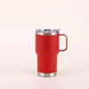 Comercio exterior taza de coche de 20 oz/30 oz acero inoxidable taza aislada de gran capacidad taza de coche portátil para exteriores con asa taza para hielo