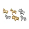 Nuevo Colgante de Caballo Sólido Fundido a Presión de Acero Inoxidable Encanto Versátil Accesorios para Collares Pulseras Pendientes DIY Europeos y Americanos Venta al por Mayor