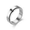 Anillo Liso Sencillo de Acero Inoxidable de 6 mm de Amazon Anillo Giratorio para Pareja Anillo de Oro Personalizable a la Moda