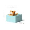 Serie Baño 4 baño de burbujas azul gato gatito micro paisaje jardinería figurita figurita creativa hecha a mano