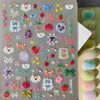 Pegatinas con relieve de Cachorro Lindo Aurora, Lote Mixto Variado Pegatinas de Animales de Dibujos Animados Graffiti 3D para Uñas DIY Modelo Sl