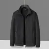 Chaqueta de polar para hombre de otoño e invierno, abrigo de forro polar, capa interior de forro polar de doble cara, sudadera engrosada, chaqueta de corte holgado