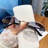 Nuevas Gafas de Sol Ovaladas Sin Marco Letra M Miaojia Marco Metálico Retro Pequeño Gafas de Sol Fotografiada por Celebridades de Internet Calle Venta al por mayor transfronteriza