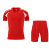 Nueva Camiseta de Fútbol de Tela Jacquard, Transpirable, Absorbente de Sudor, de Secado Rápido, de Manga Corta, Camiseta de Fútbol de Tela de Marca con Logo Impreso