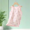 Regata de Algodão Puro para Meninos Pijama Infantil para Meninos e Meninas, Roupa Íntima, Regata sem Mangas para Meninos, Estilo Fino de Verão