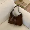 Bolso de Moda con Costuras de Color Contrastante para Mujer 2025 Otoño e Invierno Nueva Tendencia Bolso Cruzado de Hombro Sencillo Bolso Tote Casual para el Trabajo