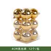 Decorações de Natal 3-10cm Bola de Natal Dourada Bola de Plástico Galvanizado Árvore de Natal Cena de Atmosfera Natalina Pingente