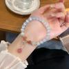 Luz de Luna de Verano ~ Súper Hada Dulce Fresco Ojo de Gato Corazón de Chica Simple Pulsera Colgante de Fresa Pulsera de Estudiante