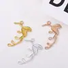 Accesorios Versátiles de Hojas, Ramas de Flores de Luna Creciente, Colgantes Porosos, Pasadores de Estilo Antiguo, Pasadores para el Cabello, Pendientes, Accesorios de Aleación para Manualidades